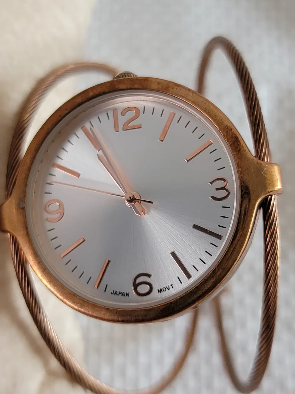 Women's Copper Tone Bangle Watch - Unbranded